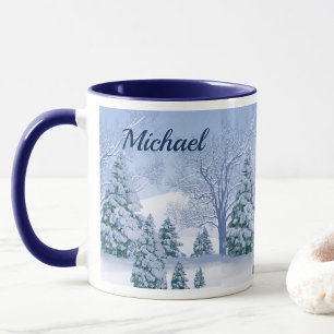 Hot Cup of Coffee on a Cold Winter Day Add Name