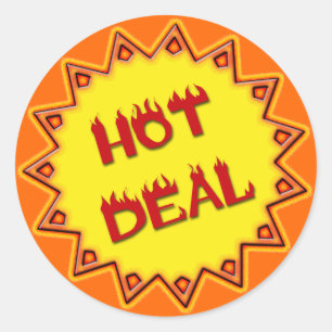 HOT DEAL - RETAIL SIGN CLASSIC ROUND STICKER