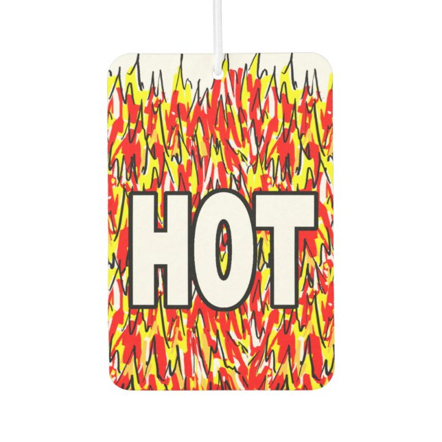 Hot Devil Flames. Fiery  Car Air Freshener (Front)