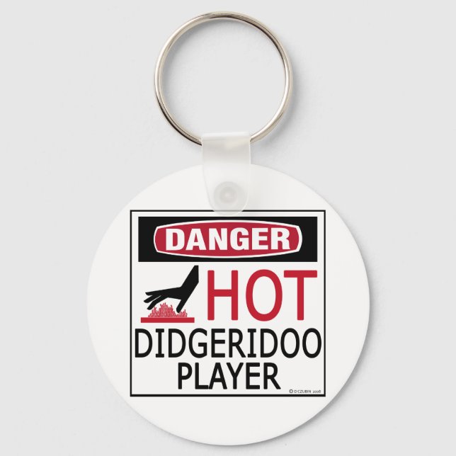 Hot Didgeridoo Player Key Ring (Front)