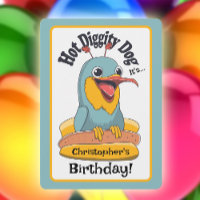 Hot Diggity Dog Crazy Bird Kid Birthday Party Wild
