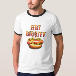 Hot Diggity   Retro Hot dog  T-Shirt