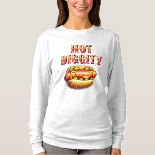 Hot Diggity   Retro Hot dog  T-Shirt