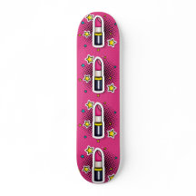 Hot Diva Girl Pop Art Lipstick Skateboard Deck