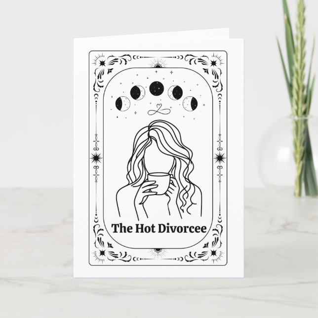 Hot Divorcee Finally Free Divorced AF Mum Break Up Card (Front)
