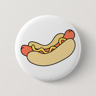 Hot Dog 6 Cm Round Badge