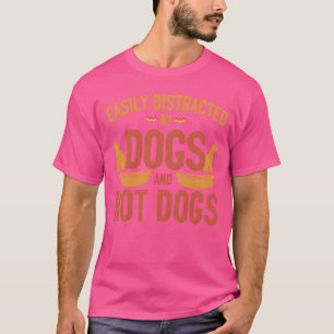 Hot Dog Adult Dog Easily family retro T-Shirt