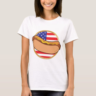 Hot Dog American Flag T-Shirt