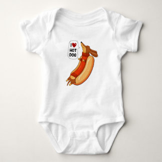 Hot dog and humour baby bodysuit