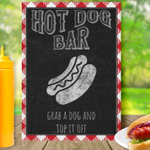 Hot Dog Bar I Do BBQ Party Sign