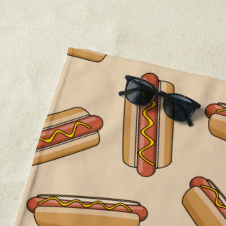 Hot dog beach towel