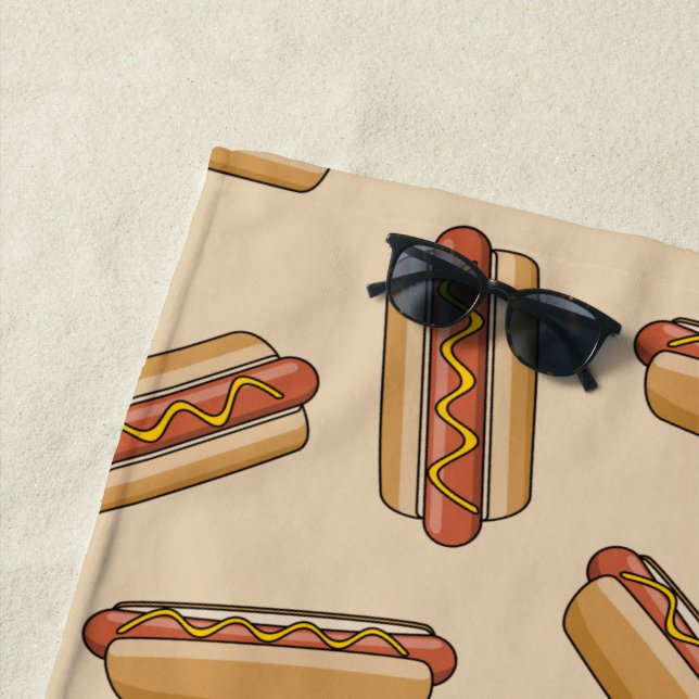 Hot dog beach towel (In Situ)