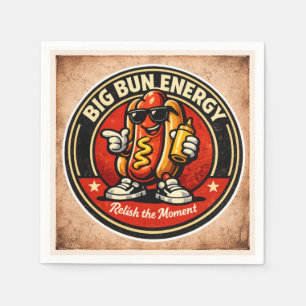 Hot Dog - Big Bun Energy - Foodie Fiends Napkin