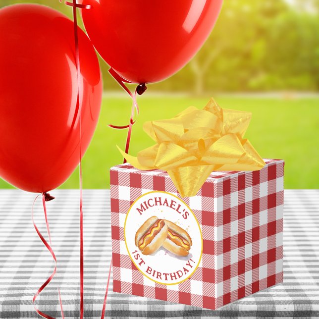 Hot Dog Birthday Party Favour Boxes – Kids BBQ Coo (Favor Box)