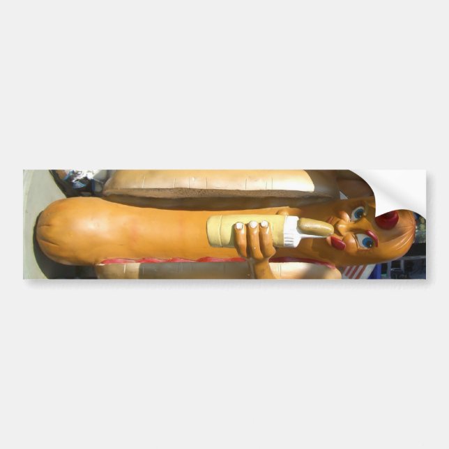 Hot Dog Bumper Sticker (Front)