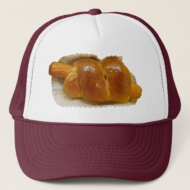 Hot Dog Cake ... Asian Dessert Food Trucker Hat (Front)