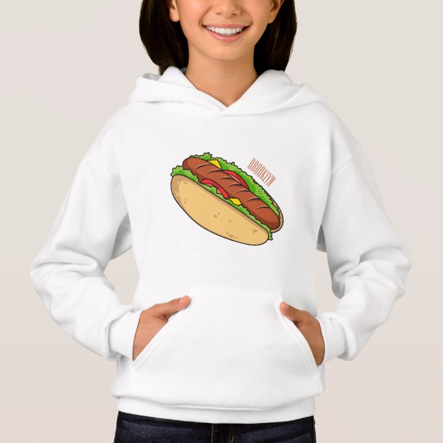Hot dog cartoon illustration (Front)