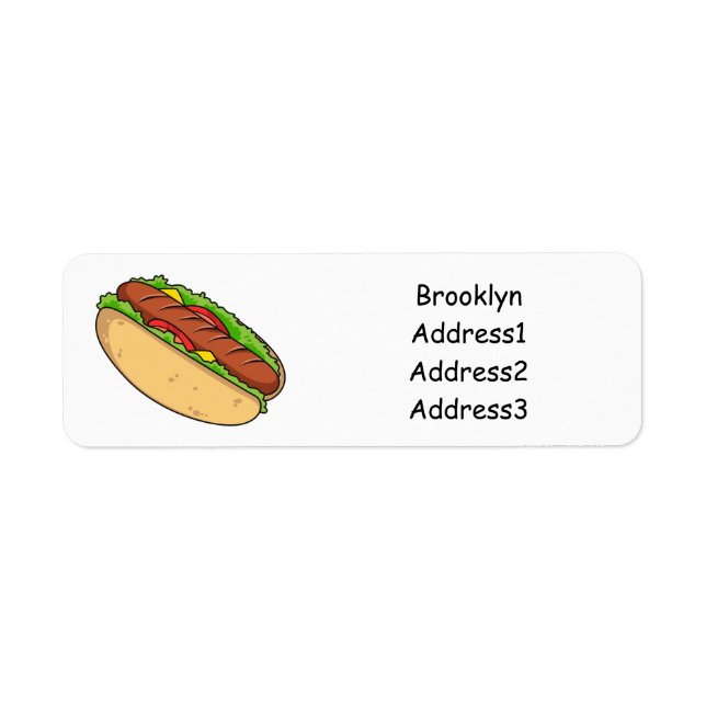Hot dog cartoon illustration (Front)