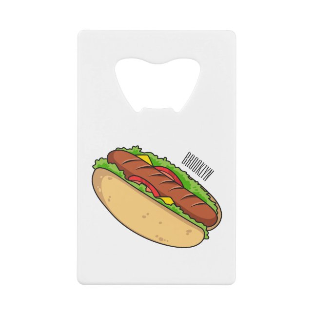 Hot dog cartoon illustration (Front)