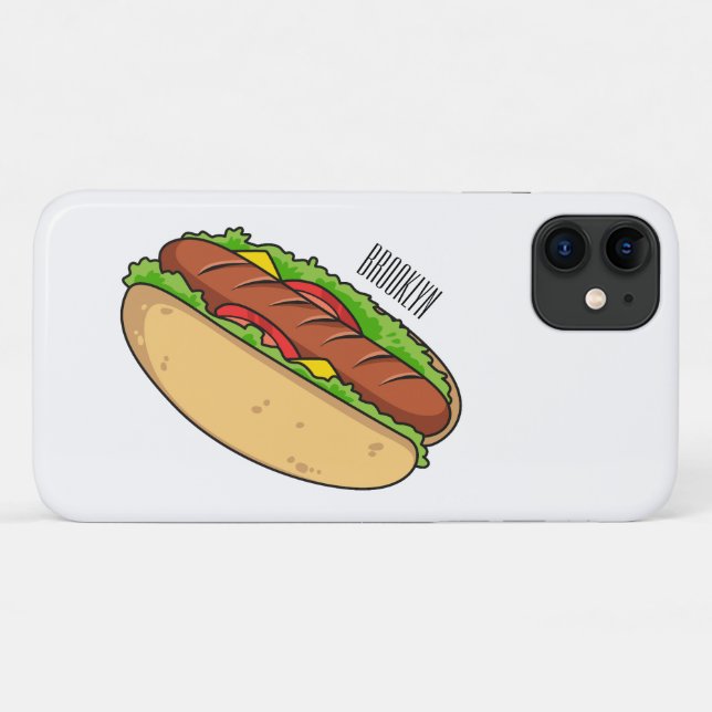 Hot dog cartoon illustration Case-Mate iPhone case (Back (Horizontal))