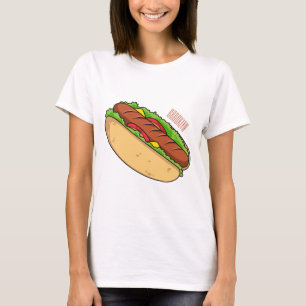 Hot dog cartoon illustration T-Shirt