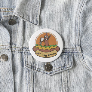 Hot Dog Champ 7.5 Cm Round Badge