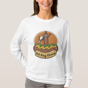 Hot Dog Champ Weiner Trophy Cute Foodie T-Shirt