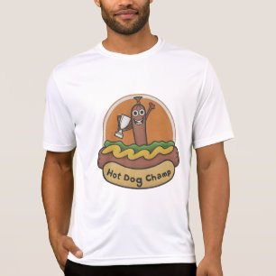 Hot Dog Champ Weiner Trophy Cute Foodie T-Shirt