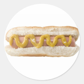 hot dog classic round sticker