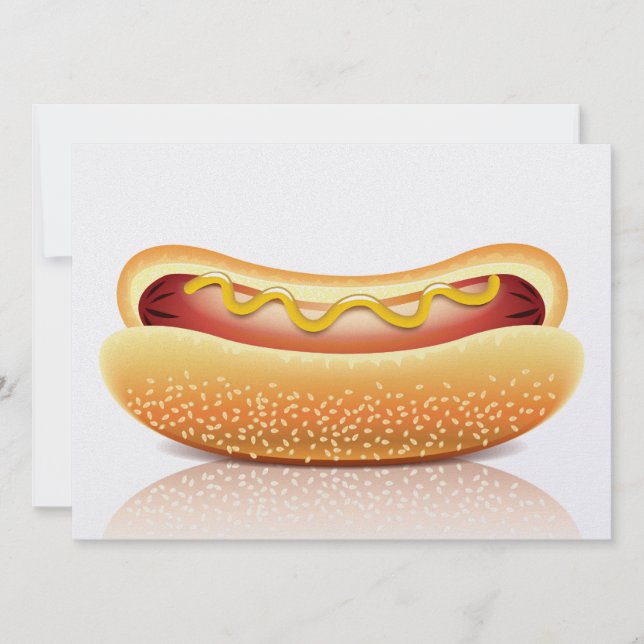 Hot Dog Cookout Party Invitation (Front)