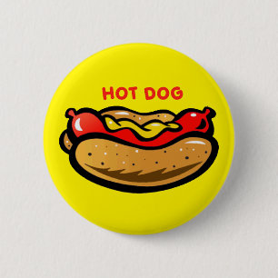 Hot Dog Custom Colour Button