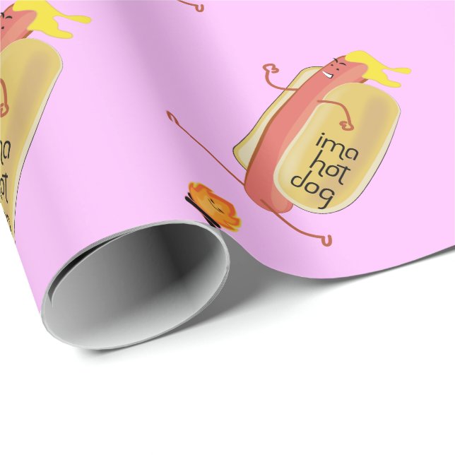 Hot Dog Dare Devil Wrapping Paper (Roll Corner)