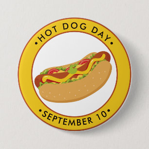 Hot Dog Day 7.5 Cm Round Badge