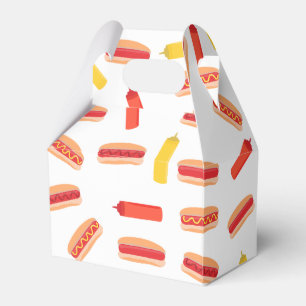 Hot Dog Fast Food BBQ Pattern  Favour Box