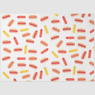 Hot Dog Fast Food BBQ Pattern Tissue Paper