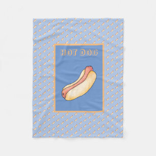 Hot dog fleece blanket