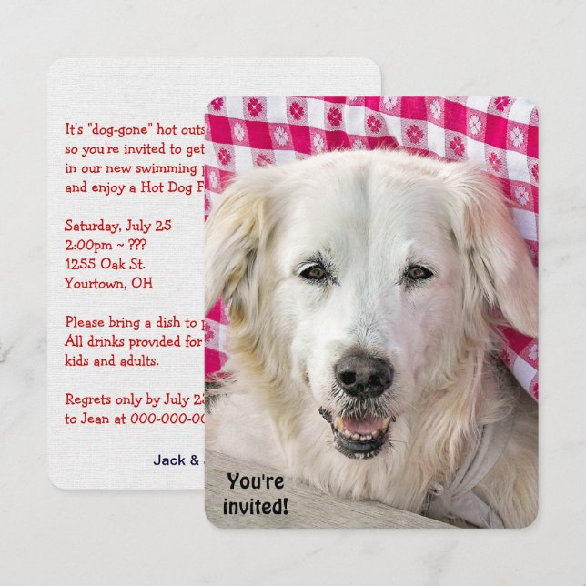 Hot Dog Fry invitation (Front/Back)