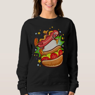 Hot Dog Fun I Fast Food Sausage Hotdogs Food Wiene Sweatshirt