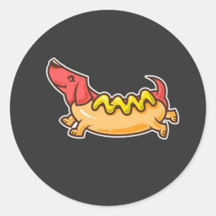 Hot Dog-Funny dog Classic Round Sticker