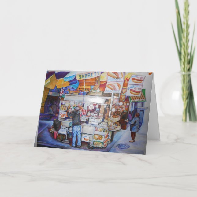 Hot Dog God Greeting Card (Front)