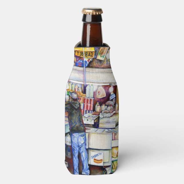 Hot Dog God, New York City Bottle Cooler (Bottle Front)