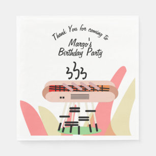 Hot Dog Grilling Birthday Party Cookout    Napkin