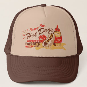 Hot Dog hat (brown/tan)