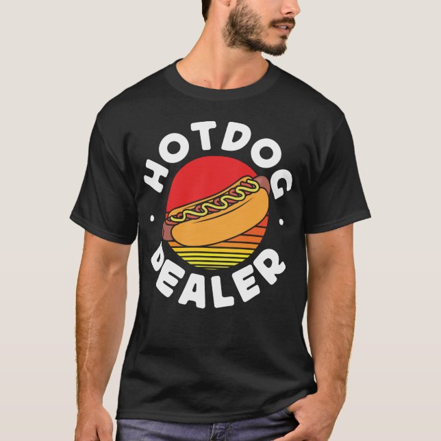 Hot Dog Hot Dog Dealer Retro T-Shirt (Front)