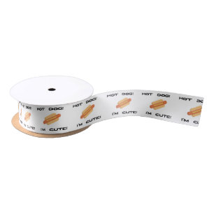 Hot Dog I'm Cute Satin Ribbon