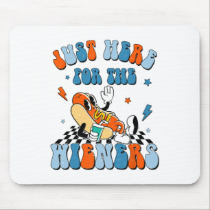 Hot Dog Im Just Here For The Wieners 4th Of July Mouse Pad
