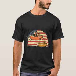 Hot Dog Jumping Into Bun T-Shirt