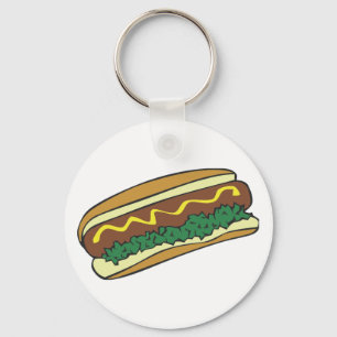 Hot dog key ring