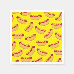 Hot Dog Kids Birthday Party Cook Out Cute Napkin