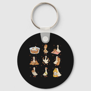 Hot Dog Lover Silly Goose Foodie Funny Hot Dog Key Ring